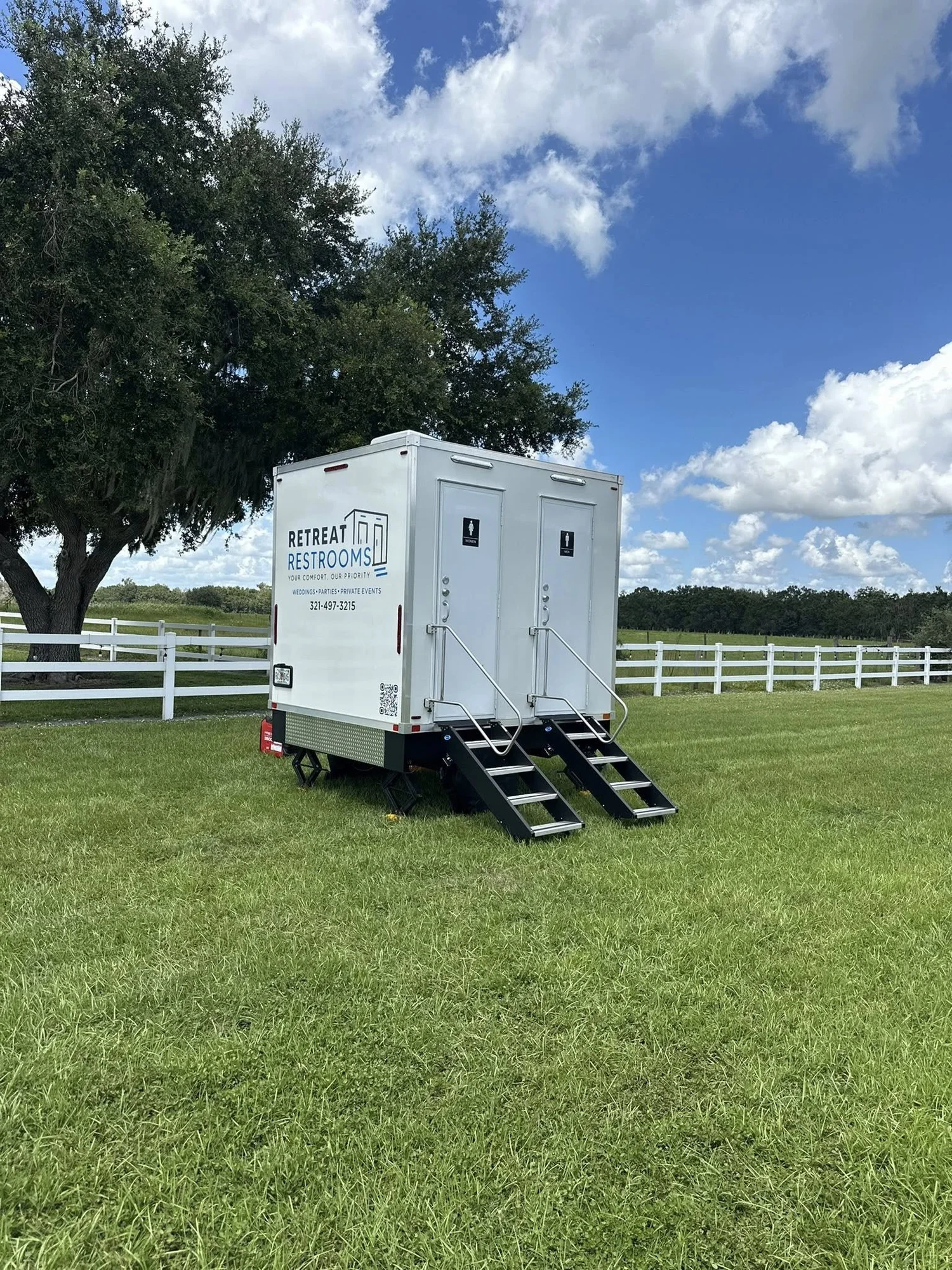 3-Stall Restroom rental unit